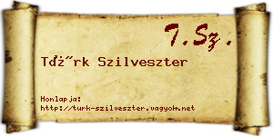 Türk Szilveszter névjegykártya