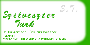 szilveszter turk business card